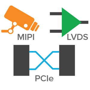 MIPI, LVDS and PCIe icon