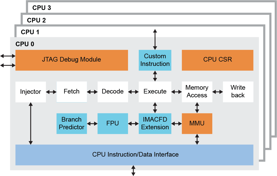 hardened RISC-V CPU block diagram